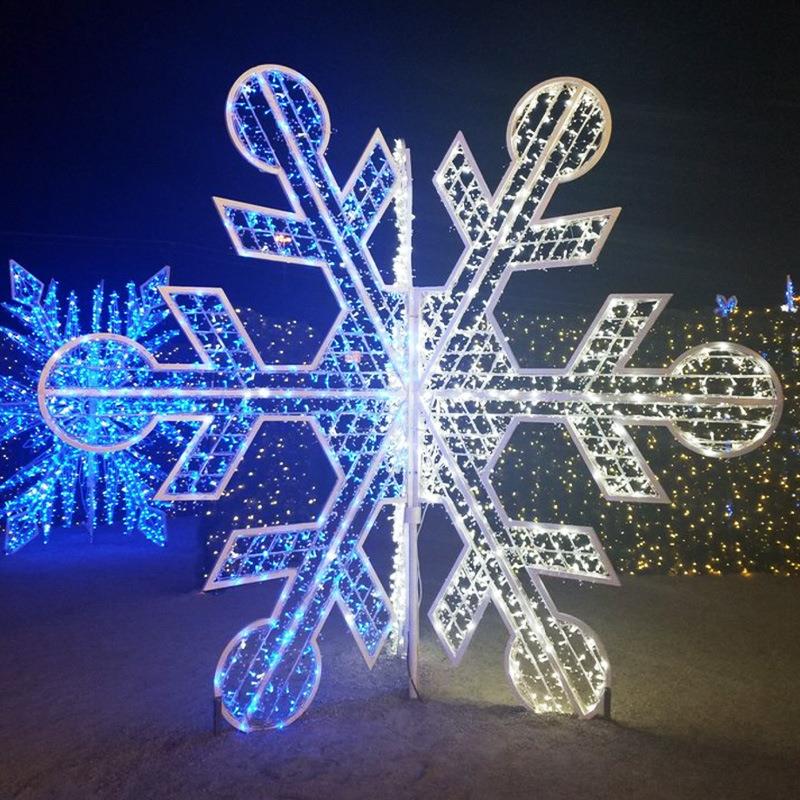 冰雪节雪花造型灯户外防水大型景观灯亮化工程圣诞节造型装饰灯