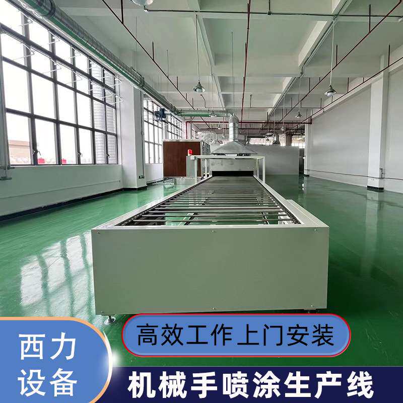 卡通塑胶玩具喷涂设备厂家机械手全自动烘烤一体喷油喷漆流水线