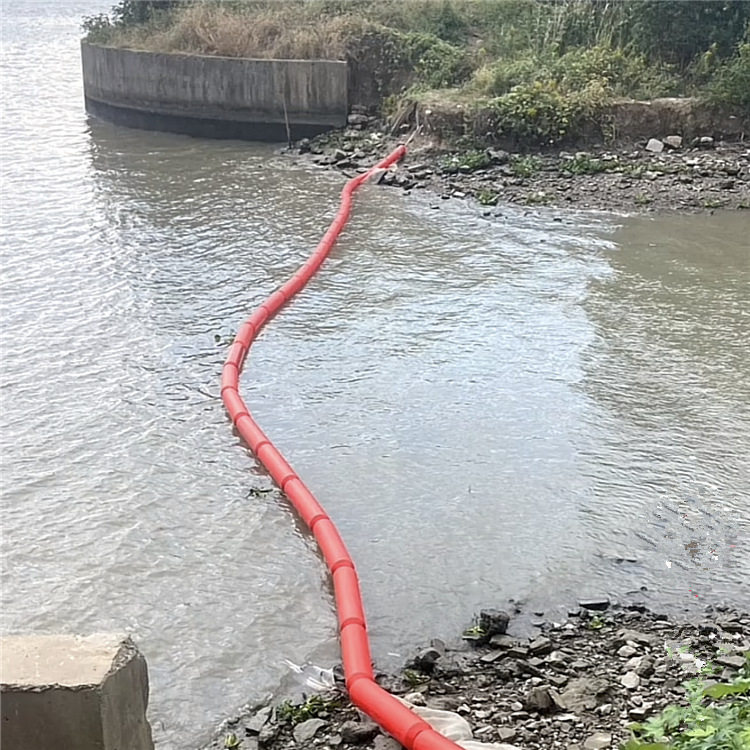 河道支流圆柱形拦漂浮体分半夹网拦污排中型水库进水口拦垃圾浮桶