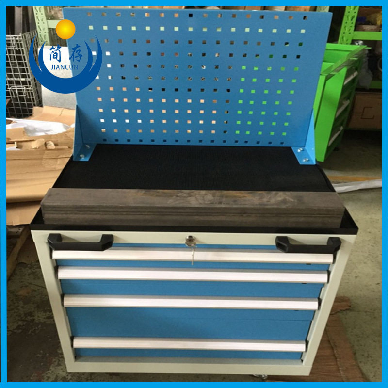 上海简存合肥蚌埠重型铁板工具车工具柜储物柜置物柜零件柜手推车