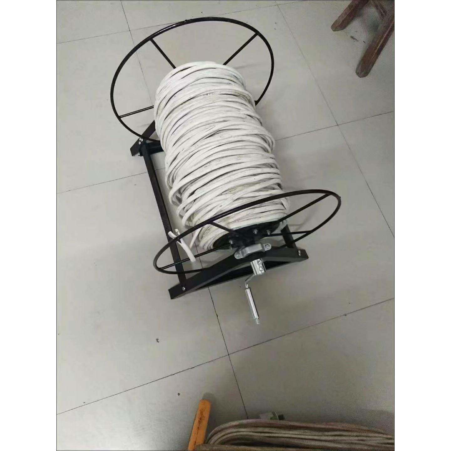手摇带轴承铜芯铝芯软线RV电源线卷线架 监控线电线收线盘放线盘