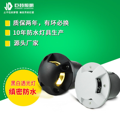 嵌入式防水防眩地埋灯7W15W一二三四侧发光圆形景观灯农村道路灯