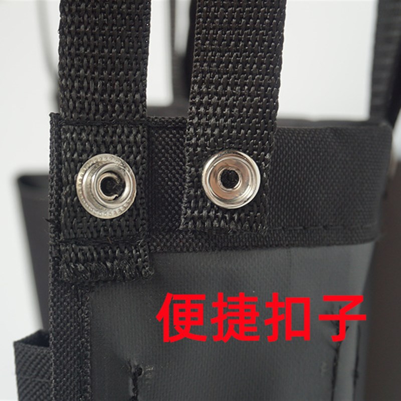 乐柏美黑色九格抹布袋酒店服务车挂袋保洁毛巾收纳袋工具分类布袋