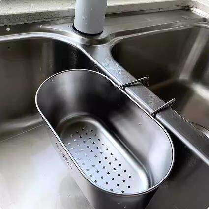 洗碗槽置物架水槽沥水篮不锈钢304厨房三角洗碗池剩菜垃圾过滤网