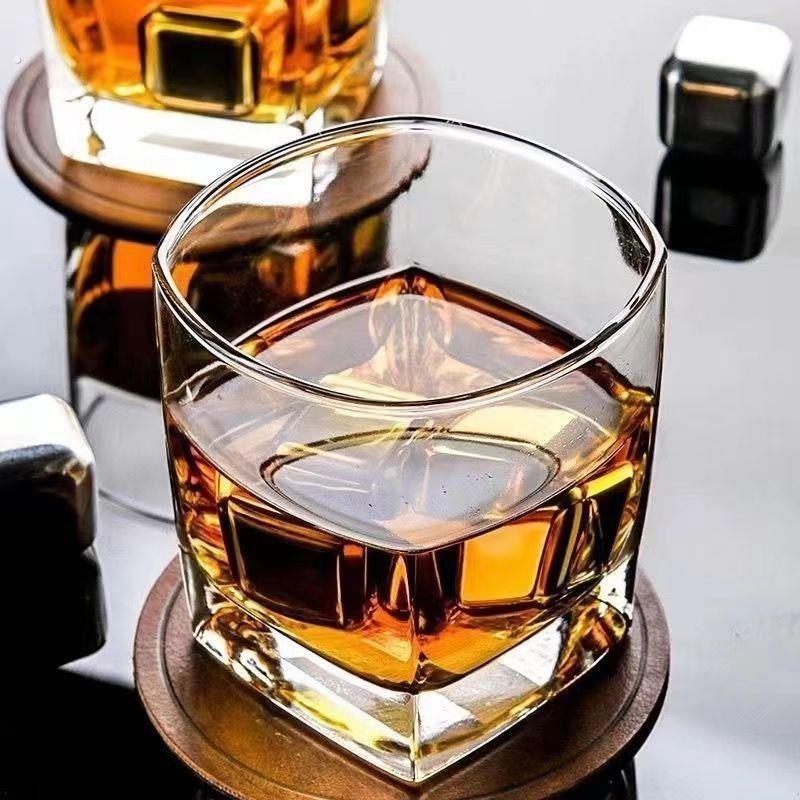 威士忌杯无铅玻璃洋酒杯酒吧专用啤酒杯果汁水杯茶杯耐热加厚套装