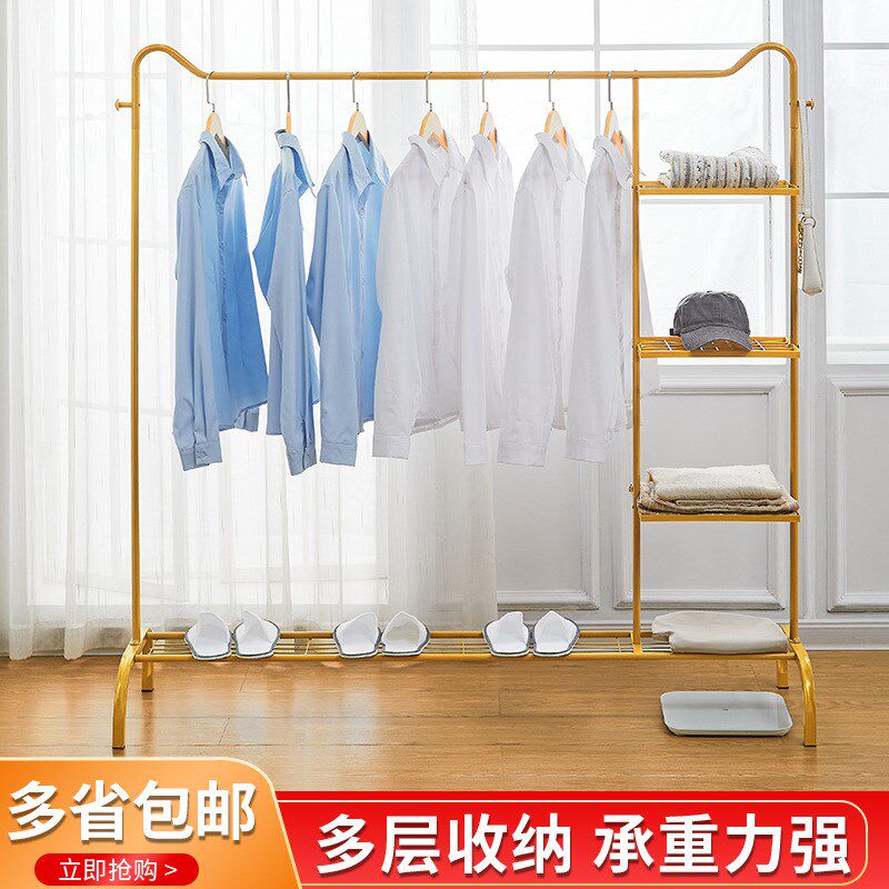 工厂店单杆落地挂衣置物架立式猫头晾衣服架子挂衣架晾晒置物架