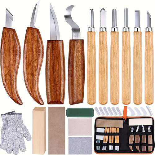 Wood Carving Kit 26pcs Wood Carving Tools Hand Carving跨境