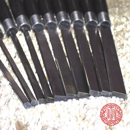木工工具扁凿装锁利器手工扁铲超硬白钢紫光檀木柄304不锈钢套箍