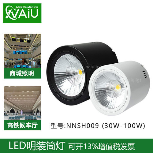 购物广场中厅照明8寸220*260mm40w70w100w筒灯可做集中电源型LED
