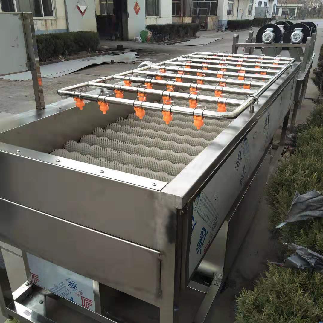 软毛刷橙子柚子打蜡机 多功能全自动出料清洗机 马蹄荸荠清洗机器