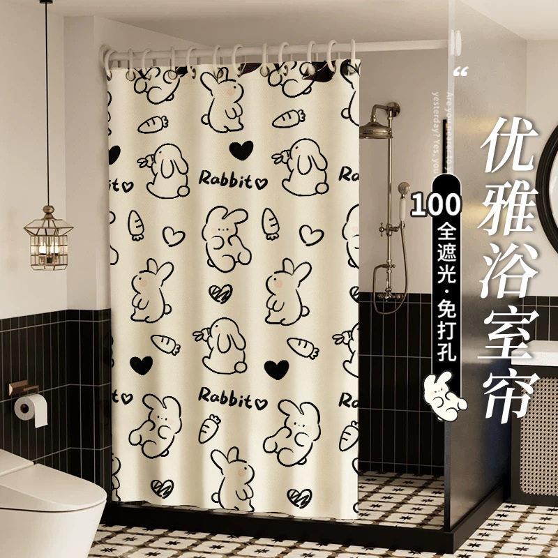 环扣窗帘免打孔安装卧室简易遮光布小短遮阳2026年新款帘子挂帘
