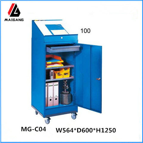 麦冈MG-C04加厚铁皮式组合移动工具柜储物柜单门工具车厂家现货