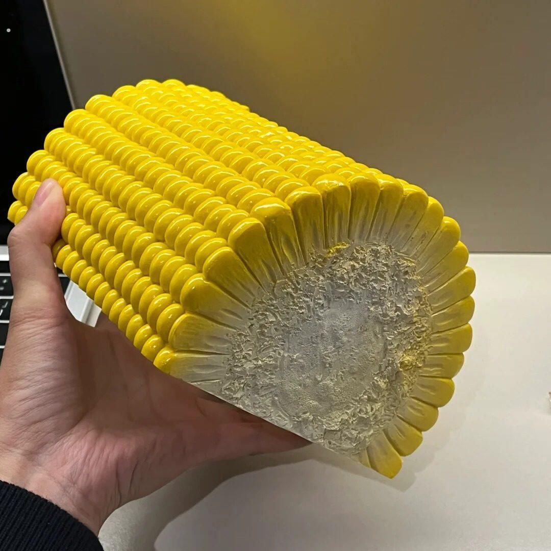 玉米纸巾盒可爱抽纸盒创意轻奢高级艺术感纸盒车载卫生纸巾收纳盒