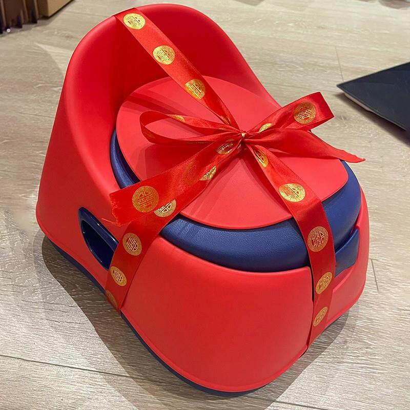 子孙桶结婚用的婚庆陪嫁乔迁塑料小马桶婴幼儿宝宝创意迷你红色