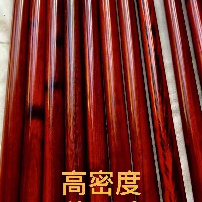 紫檀原木老料武术棍健身棍齐眉棍车载防身沉水硬木擀面轴紫檀老料