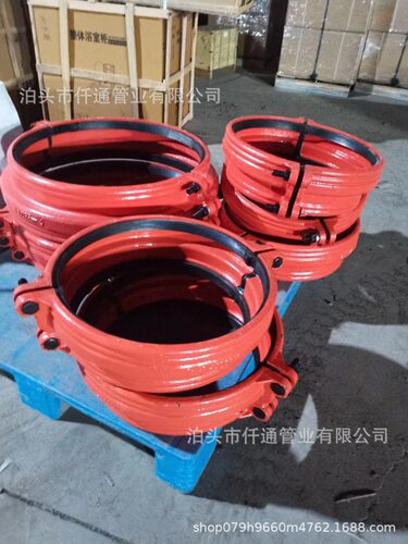 球墨铸铁承口堵漏器承插口卡扣接头抱箍大小头抢修器反扣哈夫节