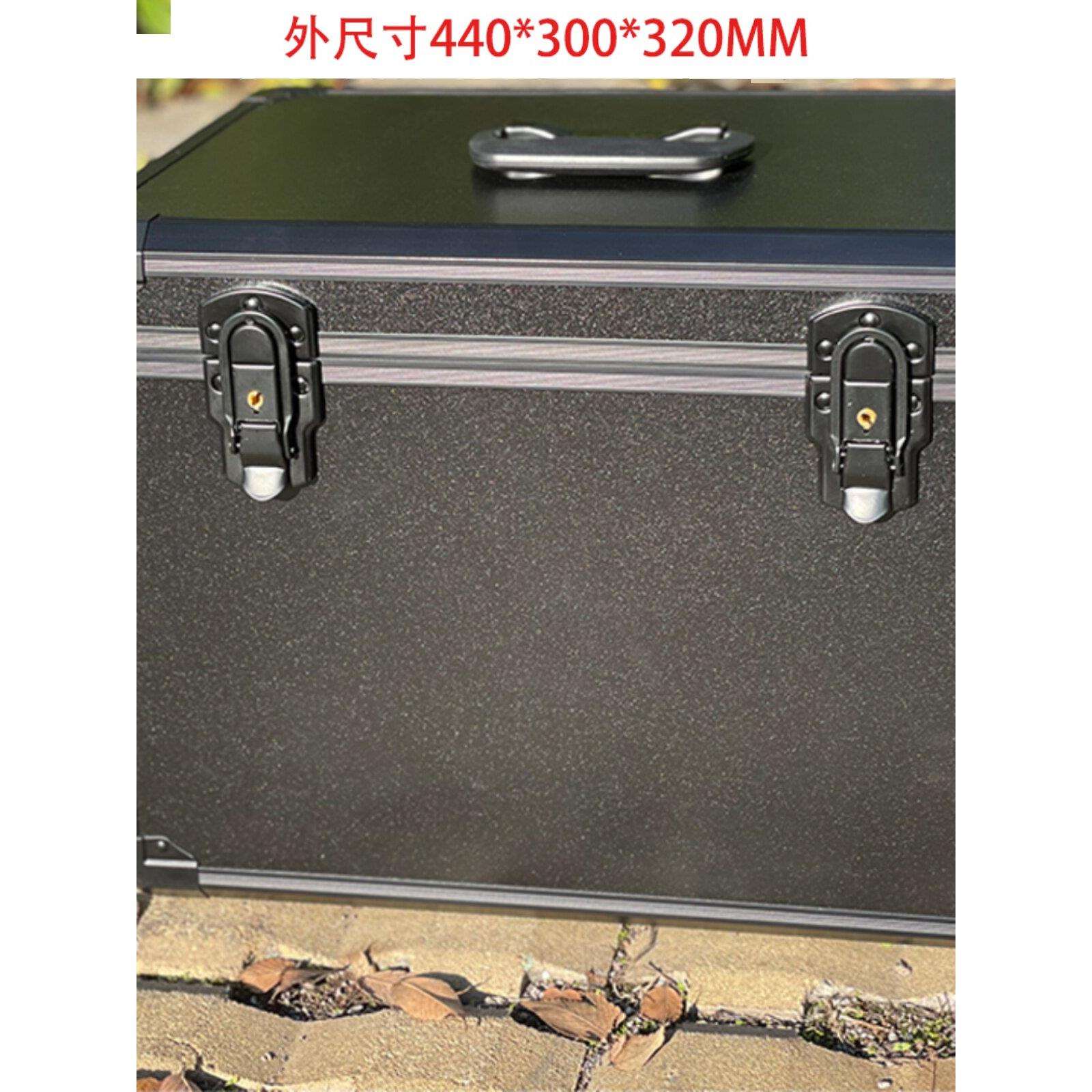 大型飞机模型箱铝合金汽车工具箱五金精密仪表箱黑色家用大容量行