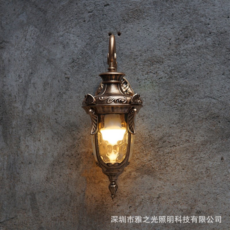 欧式复古壁灯 防水庭院花园别墅室外阳台LED走廊大门户外创意壁灯