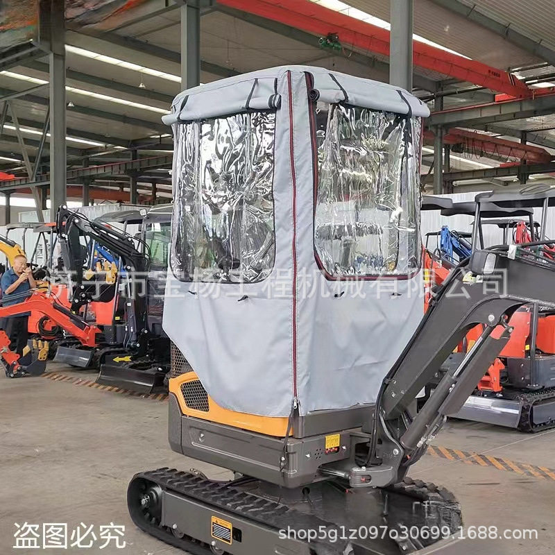 柳工27微挖车衣小型挖掘机驾驶室保暖棚防风车棚雨棚透明罩折
