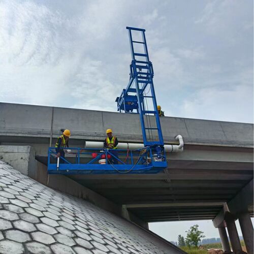桥梁排水管施工台车桥检车平替高空作业平台移动挂笼桥梁施工