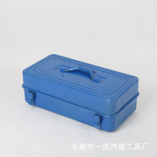 手提全铁皮加厚家用五金工具箱