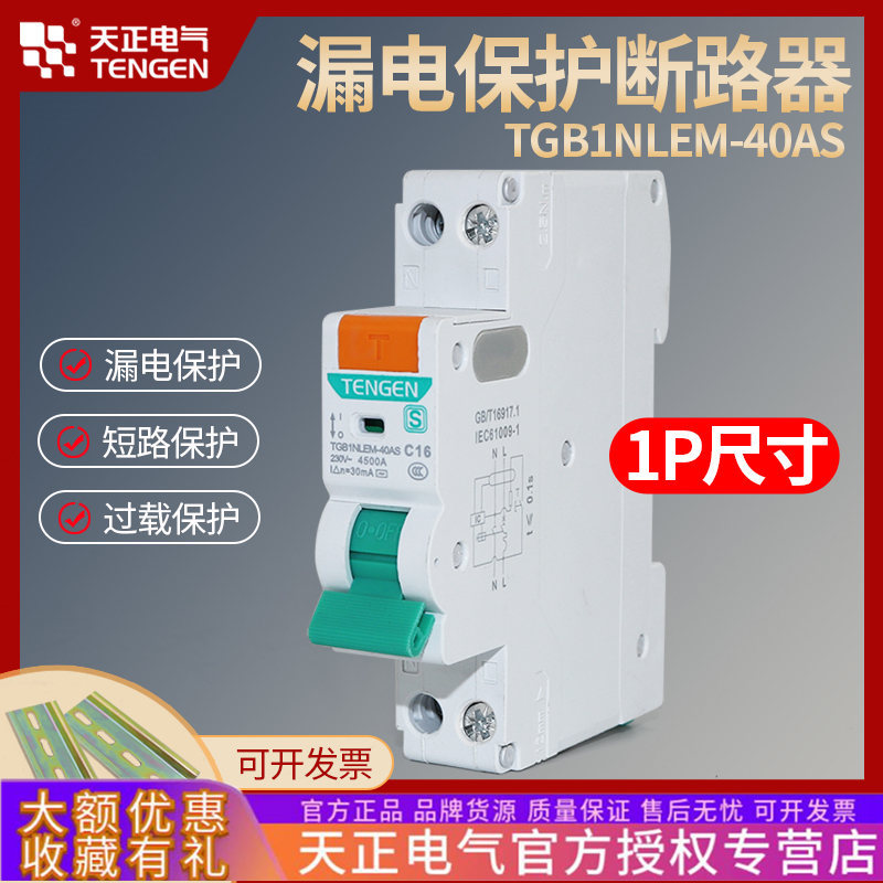 天正漏保断路器双进双出1P+N