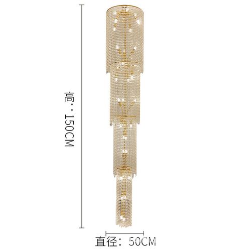 欧式水晶吊灯客厅大灯现代奢华高档大吊灯复式楼挑空别墅枝形吊灯