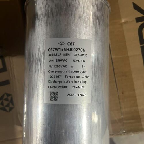 厦门法拉 C66 C66H2506JN02700 500V 50UF 尺寸76*123 薄膜电容器