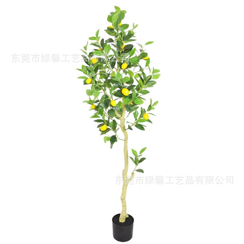 仿真绿植柠檬树假植物高端轻奢客厅装饰树室内大型盆栽落地摆件