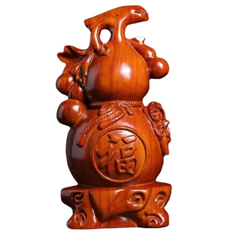 木质葫芦手把件 实木黑檀紫光檀木多子多福葫芦摆件工艺品木质工