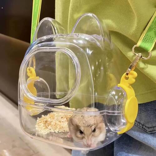 仓鼠笼子精灵仓鼠外带笼可携式可斜挎通心粉外出笼蜜袋鼯屋小宠用