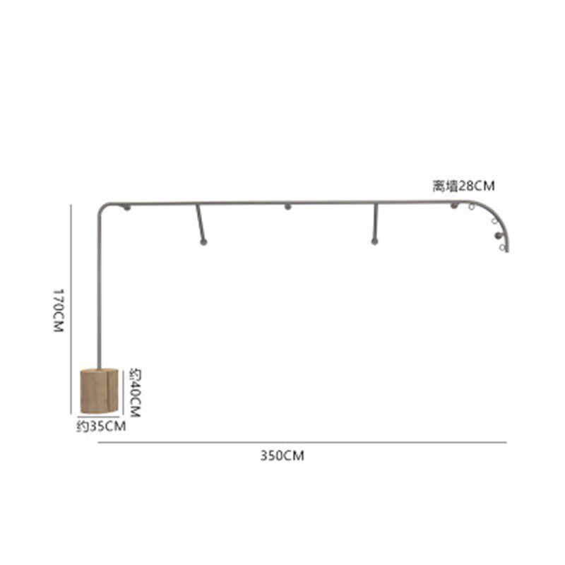 不锈钢拉丝上墙挂衣架服装店创意异形衣服展示架落地式陈列架货架