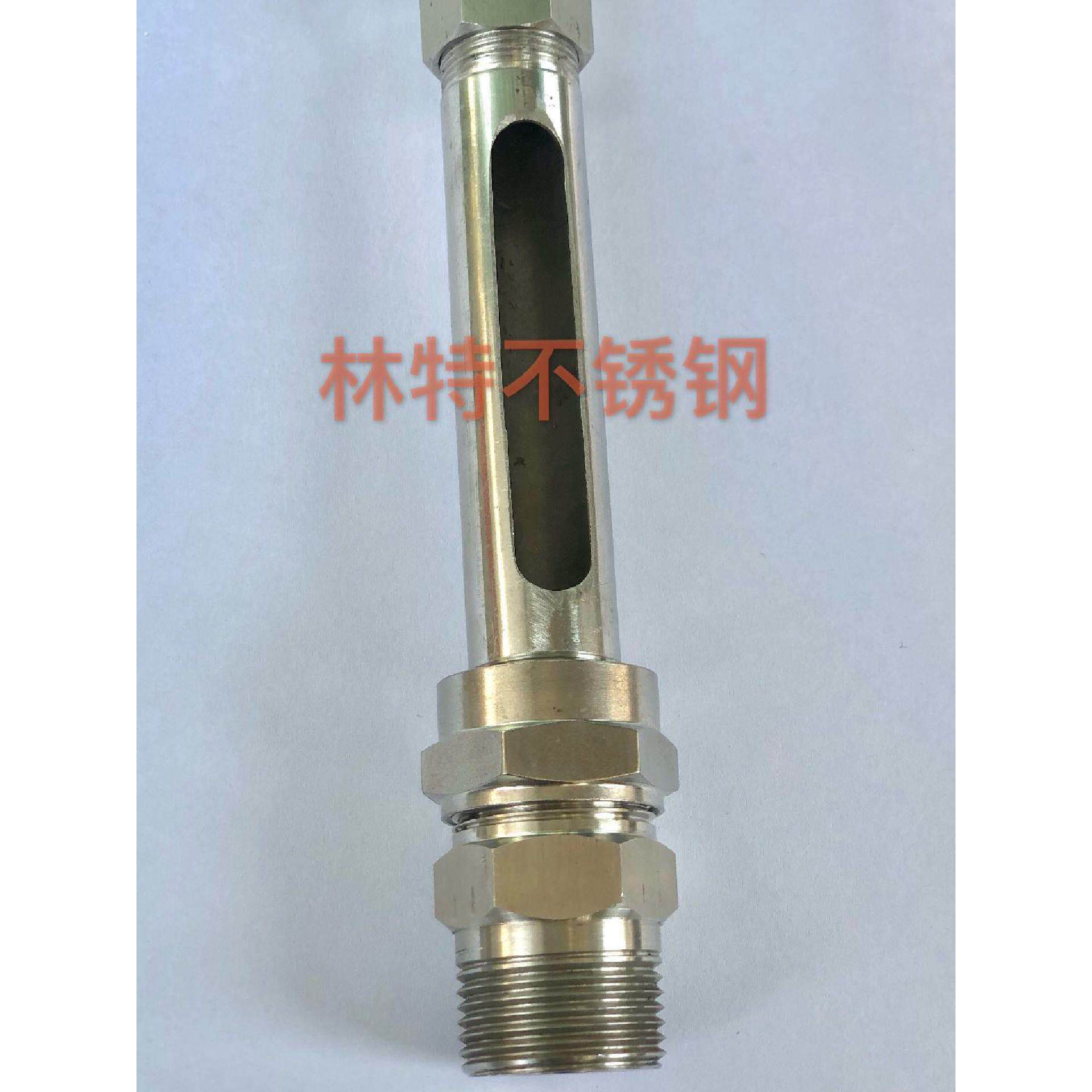 304不锈钢直通式玻璃管液位计油位显示可视窗口有机玻璃透明油标