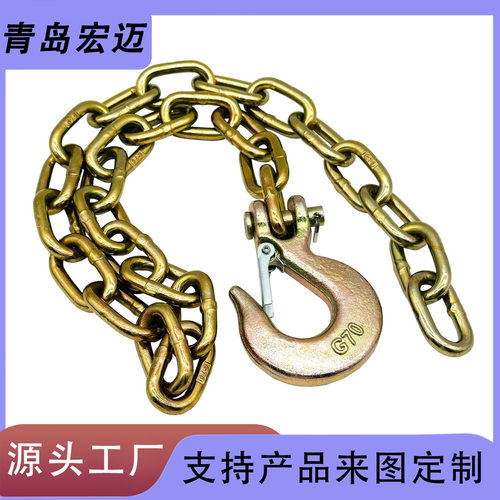 G70美式弯钩镀锌合金钢链条