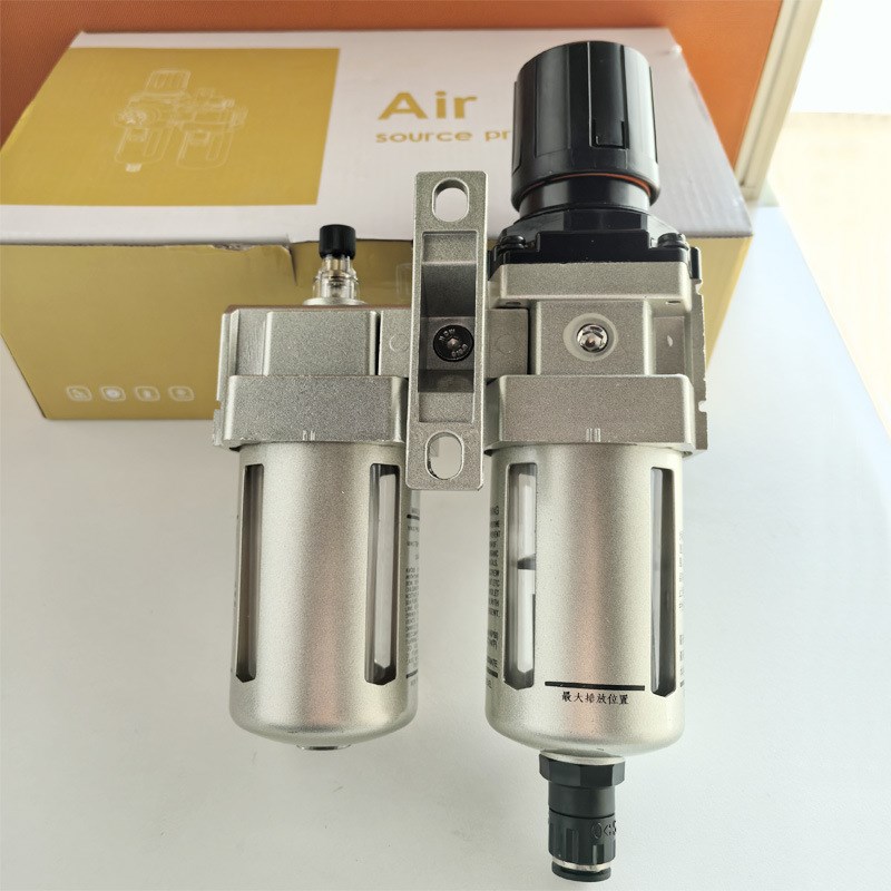 AC4010-04D气动隔膜泵气源水汽过滤&气压调整&油雾润滑气动二联件