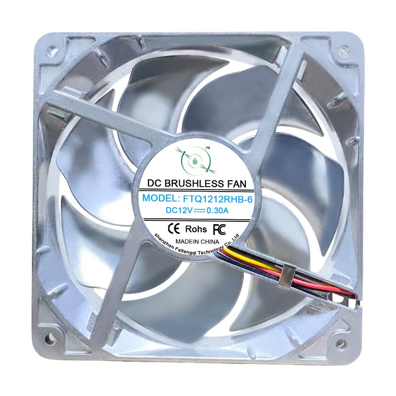 12025全金属12V12cm/厘米静音电脑水冷机箱pwm调速全金属散热风扇