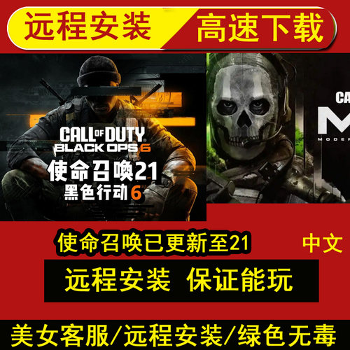 远程安装使命召唤14/15/16/17/18/19/20/21cod剧情单机电脑下游戏