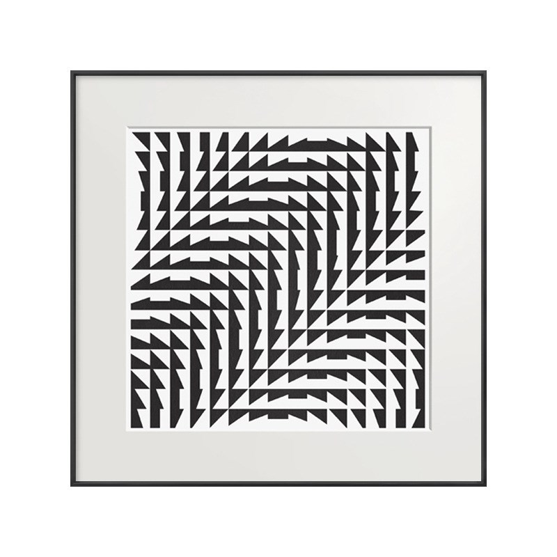 现代简约风格装饰画黑白几何抽象挂画工业风样板间玄关走道正方形