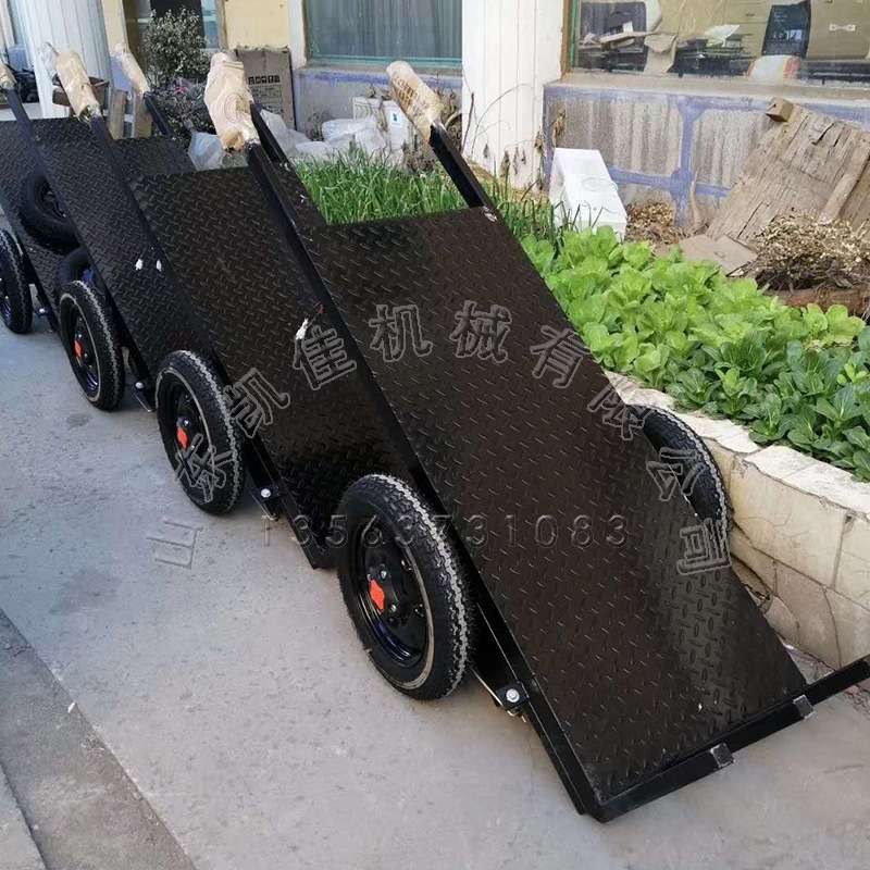 电动拉砖车 手推式两轮平板车耐火材料厂运输设备 小型平板车