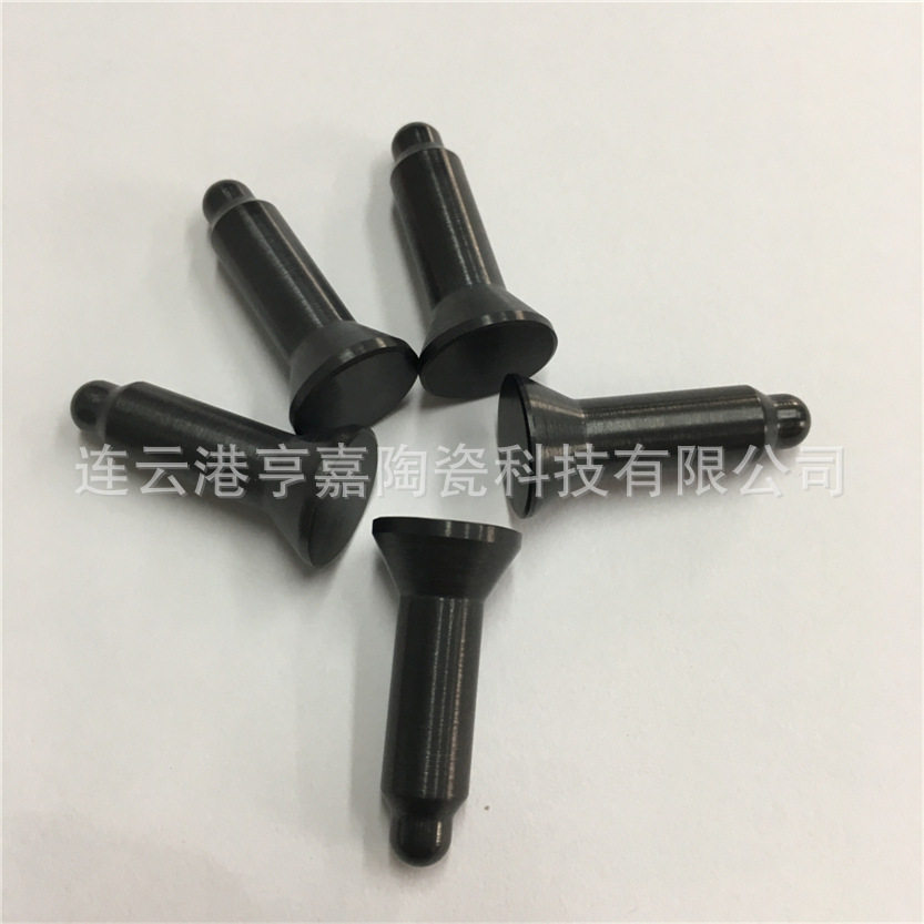 圆头焊接用黑色陶瓷定位销 气压烧结氮化硅陶瓷定位销