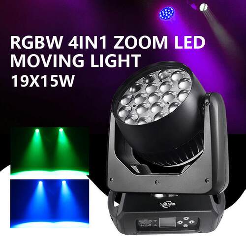 LED Stage Light 19X15W 4IN1 RGBW ZOOM LED Moving Head Light