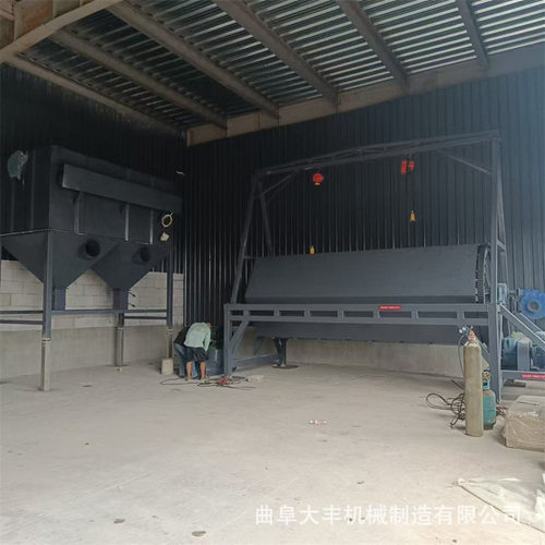 火烧铁除锈自动进料滚筒干磨机