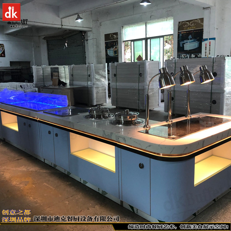 酒店餐厅自助餐台自助餐冰槽 宴会厅水果摆台布菲台 食堂改造工程