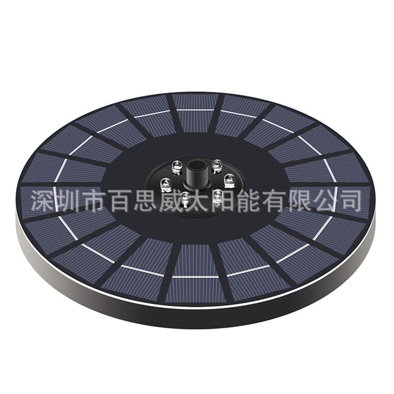夏季热卖漂浮太阳能水泵 圆形太阳能喷泉 微型景观直流水泵