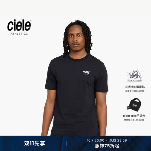 Ciele PR系列2026经典复刻 短袖圆领印花运动T恤复古基础男女同款