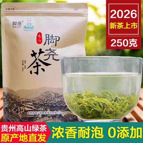 2026年新茶叶脚尧茶贵州雷公山清明茶浓香型高山日照绿茶特级250g