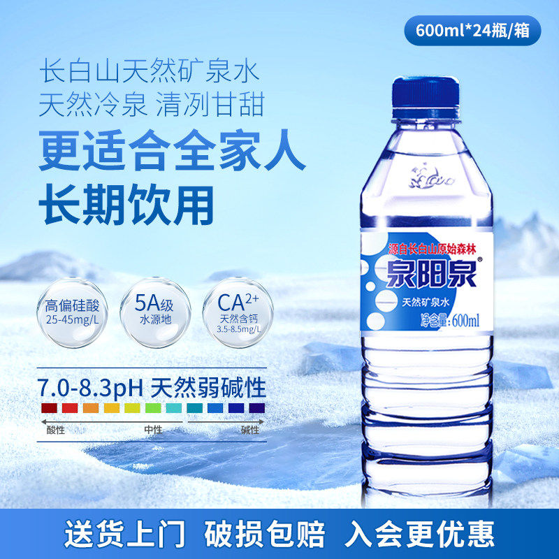 泉阳泉天然矿泉水600ml*24瓶