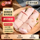 农家散养带筋黑毛土猪生猪猪蹄蹄子新鲜猪脚现杀前蹄冷冻猪手批发