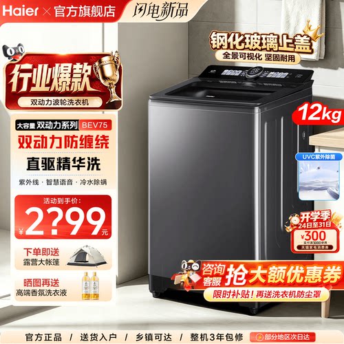 高端精华洗！海尔洗衣机静稳波轮