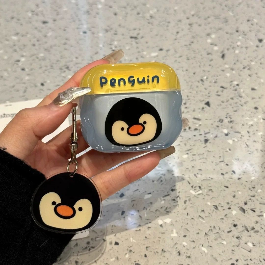可爱小猫小狗企鹅西地高适用Airpods pro3于苹果airpods4代无线蓝牙耳机壳pro2